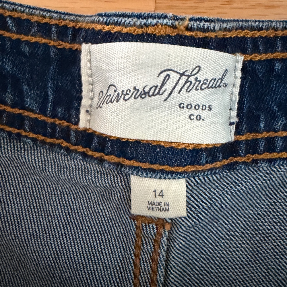 NWT Universal Thread Sailor Shorts High Rise Denim Three (3) Pairs Size 14 - Picture 4 of 14